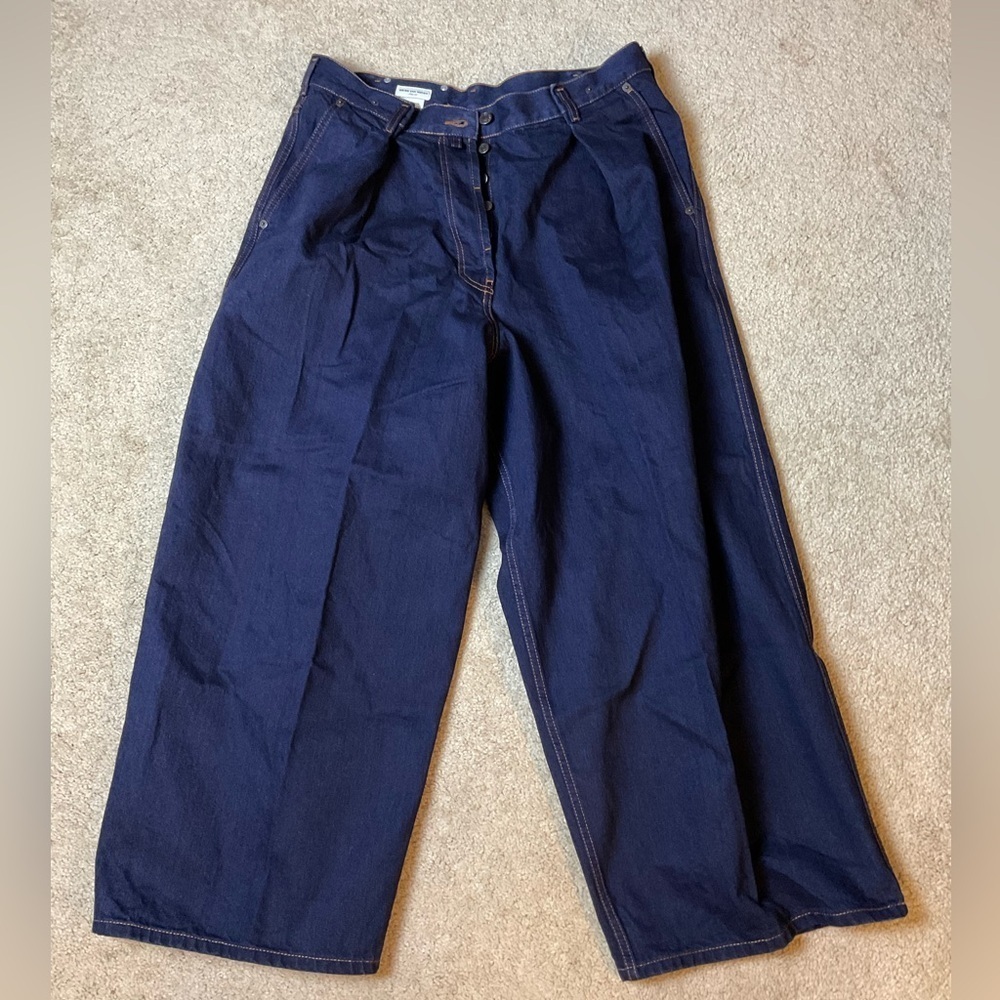 Dries Van Noten Cropped Jeans, Size 40, Dark Blue​​​​